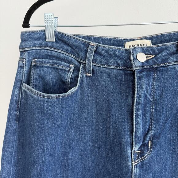 L'Agence Madden Wide Leg Jeans Womens 31 High Waist Flared Stretch Durango Wash - Picture 6 of 14